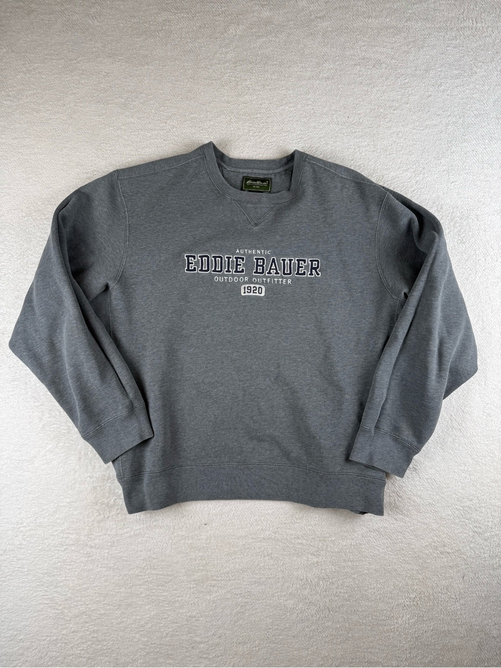 Vintage Y2K Eddie Bauer Crewneck Sweatshirt Men's XL Athletic Department Gray